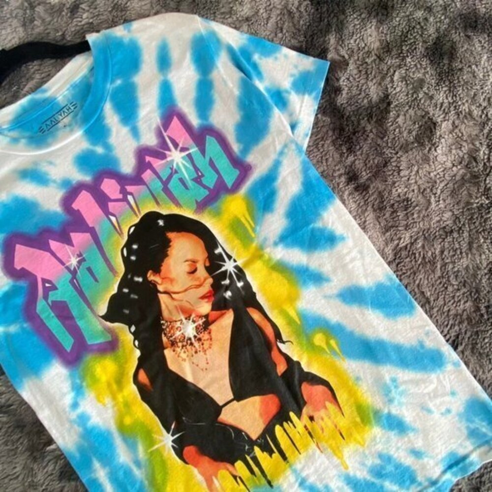 Aaliyah Tie Dye Graffiti Tee